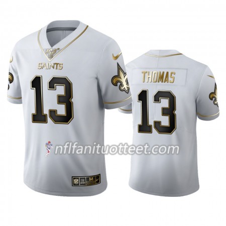 Miesten New Orleans Saints NFL Pelipaita Michael Thomas 13 Nike Valkoinen Golden Edition 100th